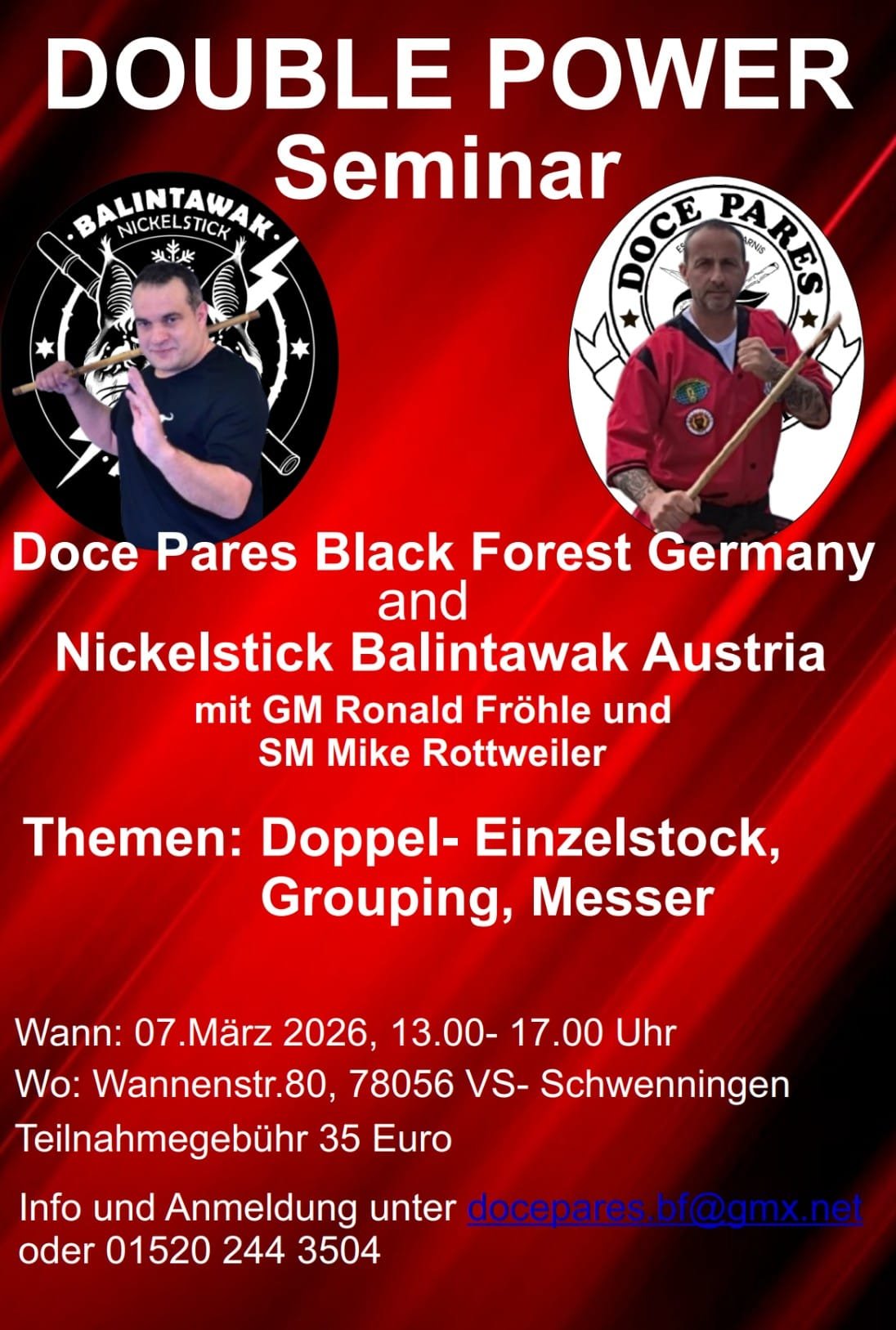 Seminar Double Power - Eskrima Techniktraining